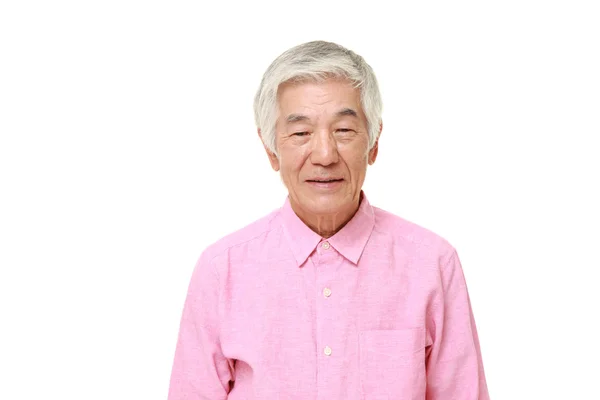 Senior japonés hombre sonrisas — Foto de Stock