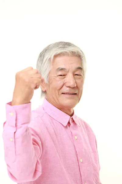 Senior japonés hombre en un victoria pose —  Fotos de Stock