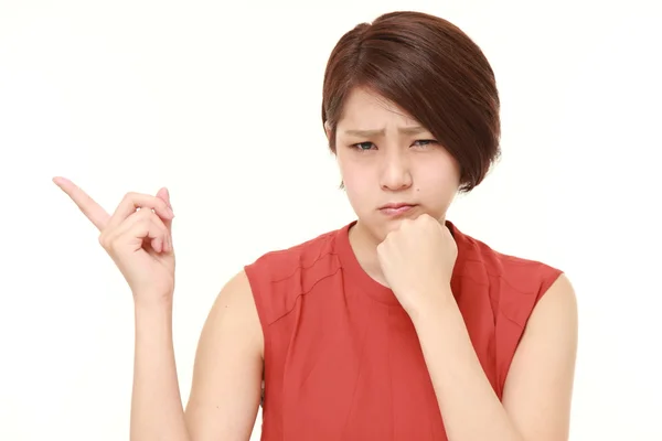 Joven japonesa mujer dudando — Foto de Stock