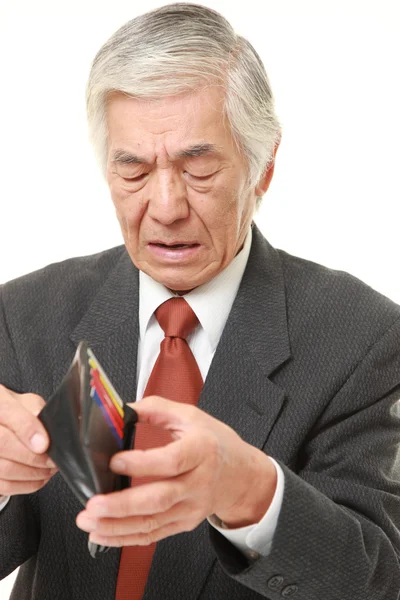Chudák starší japonský podnikatel — Stock fotografie