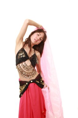 dansöz beyaz zemin üzerine