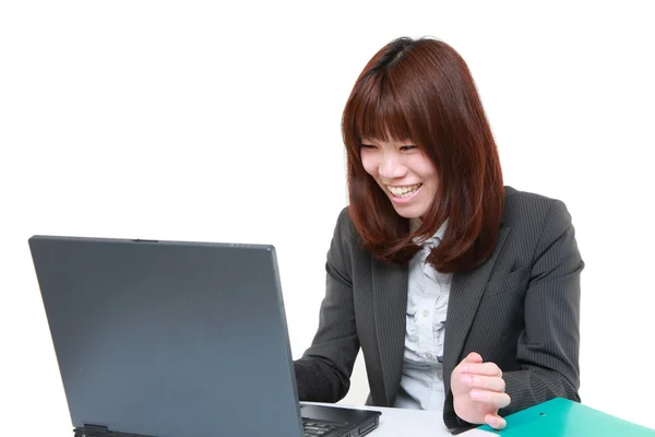 Japonesa mujer de negocios riendo —  Fotos de Stock