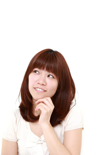 Mladá japonská žena sní v její budoucnosti — Stock fotografie