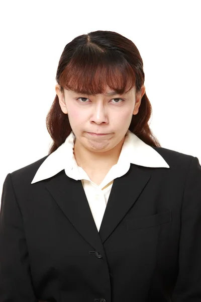 Porträtt av arga affärskvinna — Stockfoto