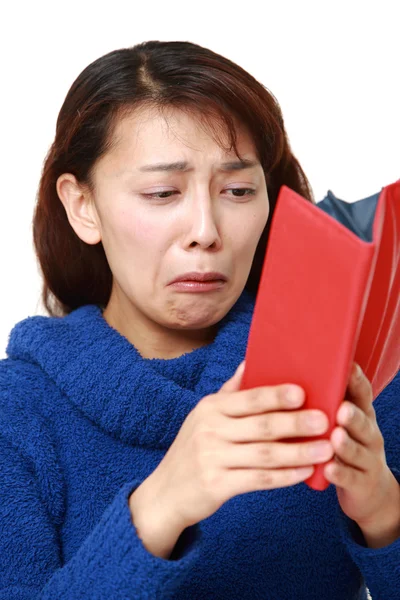 Pobre mujer sobre fondo blanco —  Fotos de Stock