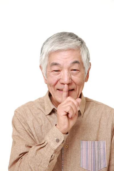 Senior Japans man whith stilte gebaren — Stockfoto