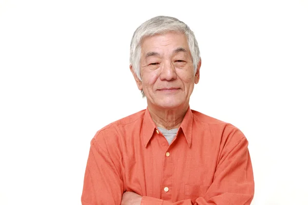 Senior giapponese uomo di buon umore — Foto Stock