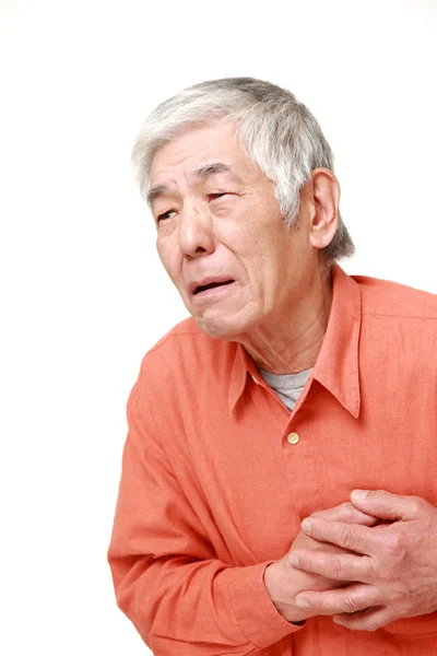 Senior Japans man hartaanval — Stockfoto