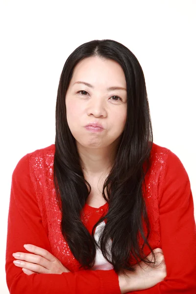 Japanse vrouw in een slecht humeur — Stockfoto