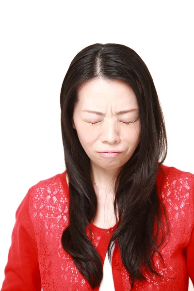 Triste mulher japonesa — Fotografia de Stock