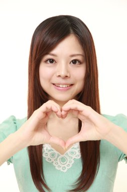 Japon kadın kalp ile
