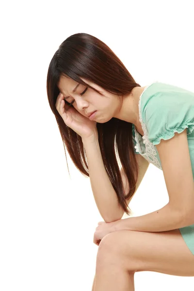 Young Japanese woman depressed — Stock Photo, Image