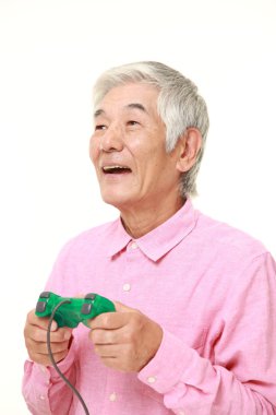 bir video oyunu zevk üst düzey Japon adam