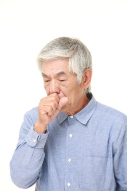 üst düzey Japon adam öksürük