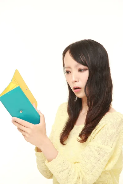 Poor young Japanese woman — Stock Photo, Image