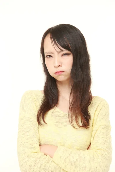 Young Japanese woman in a bad mood — Stock Photo, Image