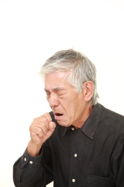 üst düzey Japon adam öksürük