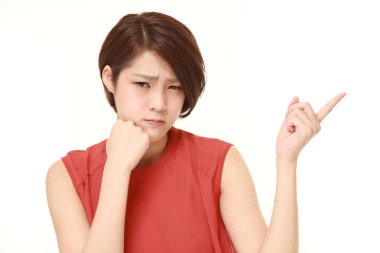 genç Japon kadın şüphe