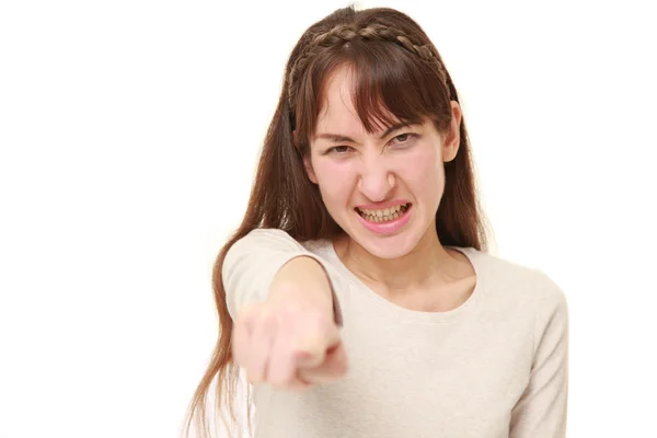 Mujer joven regañando —  Fotos de Stock