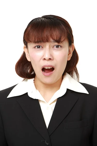 Asian businesswoman shocked — Stock Photo, Image