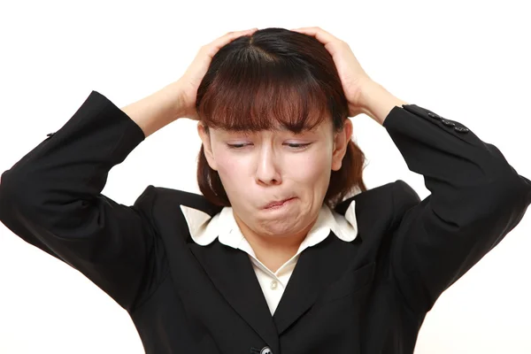 Portrait of depressed businesswoman — Stock Photo, Image