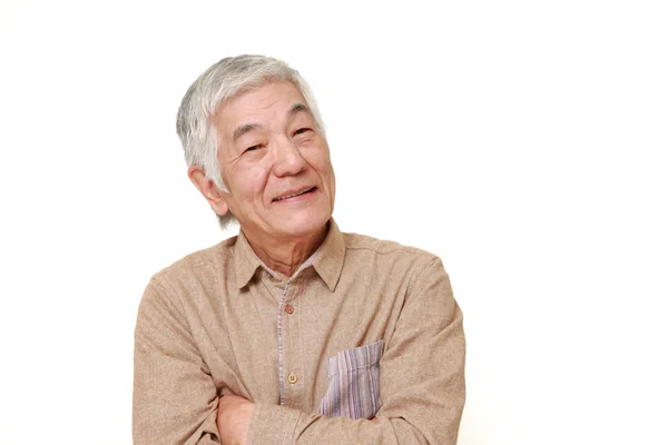 Onun geleceği görmenin üst düzey Japon adam — Stok fotoğraf
