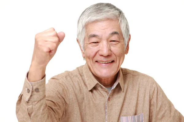 Senior japonés hombre en un victoria pose —  Fotos de Stock