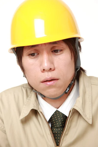 Trabajador de la construcción deprimido — Foto de Stock