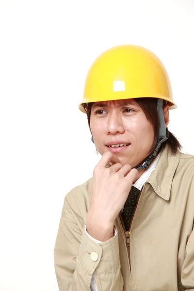Trabajador de la construcción perplejo — Foto de Stock