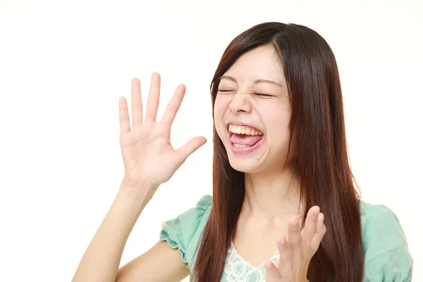 日本女人笑 — 图库照片
