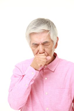 üst düzey Japon adam öksürük