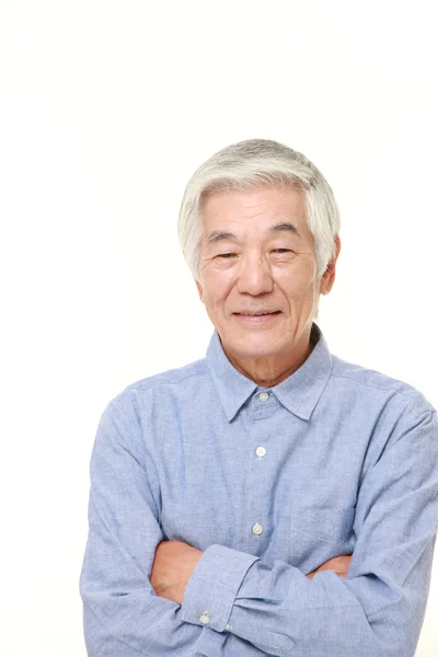 Sênior japonês homem de bom humor — Fotografia de Stock