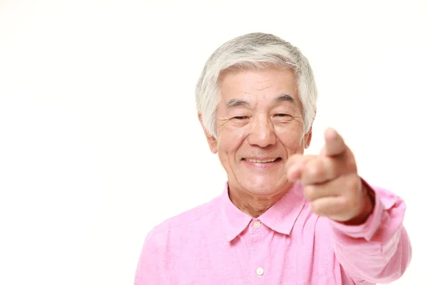 Sênior japonês homem decidiu — Fotografia de Stock