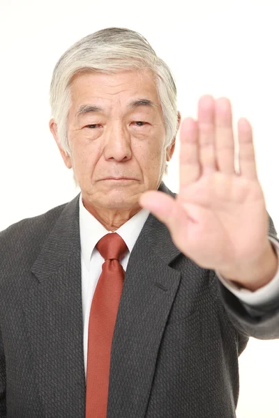 Japanischer Geschäftsmann macht Stop-Geste — Stockfoto