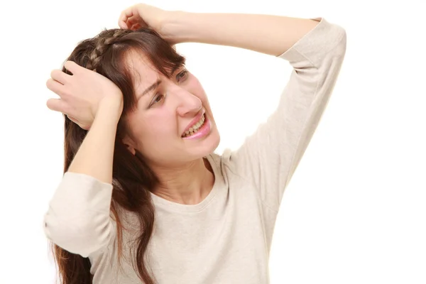 Retrato de mulher perplexa — Fotografia de Stock