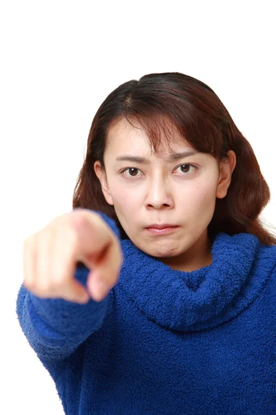 Asian woman scolding — Stock Photo, Image