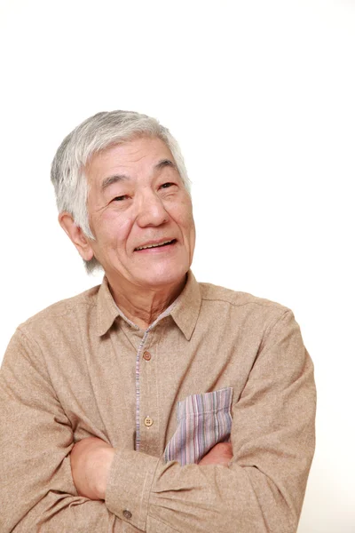 Старший японською людини в гарному настрої — стокове фото