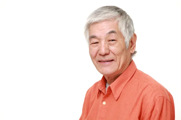 Senior Japanese man in a good mood — Stock Photo, Image