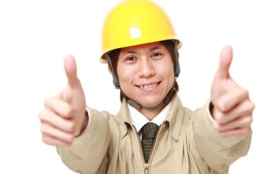 İnşaat işçisi jest Yaşasın ile