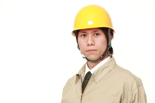 Joven trabajador de la construcción japonés — Foto de Stock