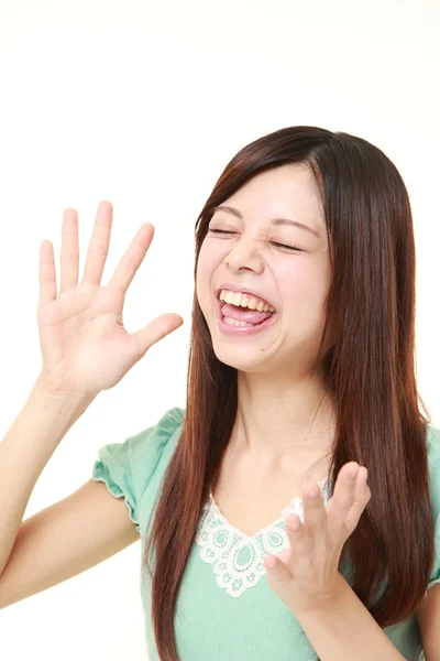 Japonês mulher rindo — Fotografia de Stock