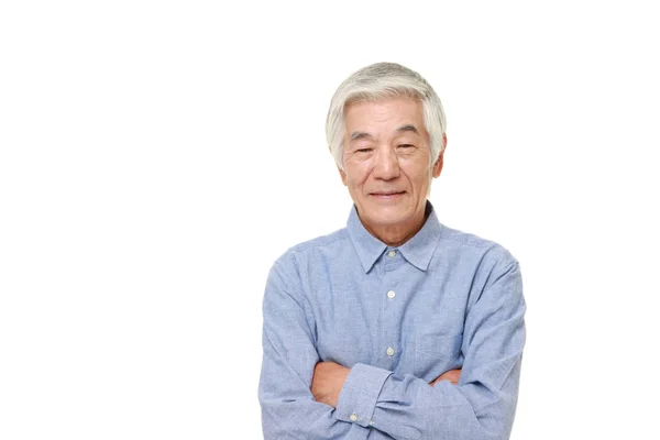 Старший японською людини в гарному настрої — стокове фото