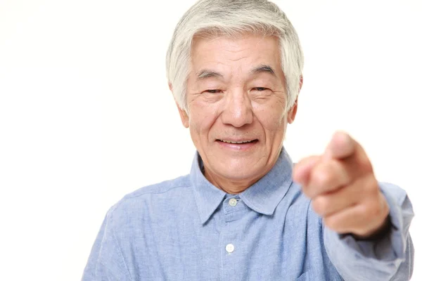 Senior giapponese uomo deciso — Foto Stock
