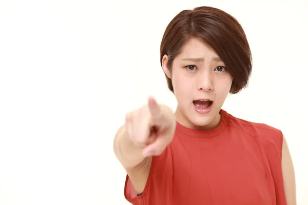 Młoda Japońska kobieta szoku — Zdjęcie stockowe