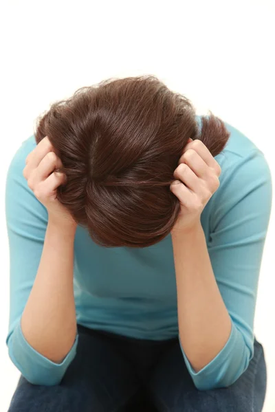 Porträt einer depressiven Frau — Stockfoto