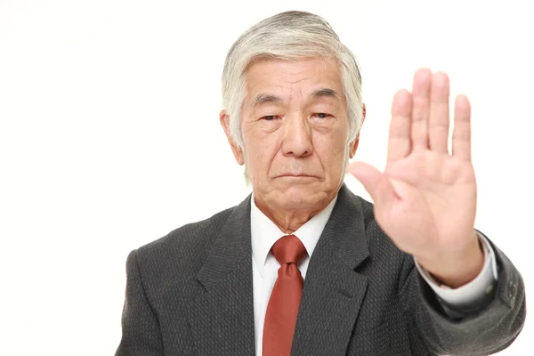Japanischer Geschäftsmann macht Stop-Geste — Stockfoto