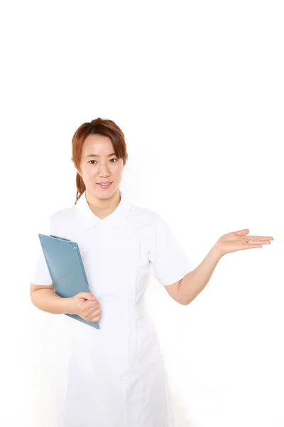 Wiadomość od japońskich pielęgniarka — Zdjęcie stockowe