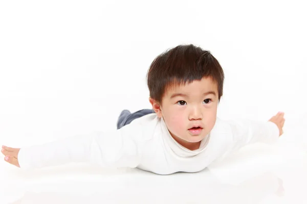 Japonés chico jugando avión — Foto de Stock