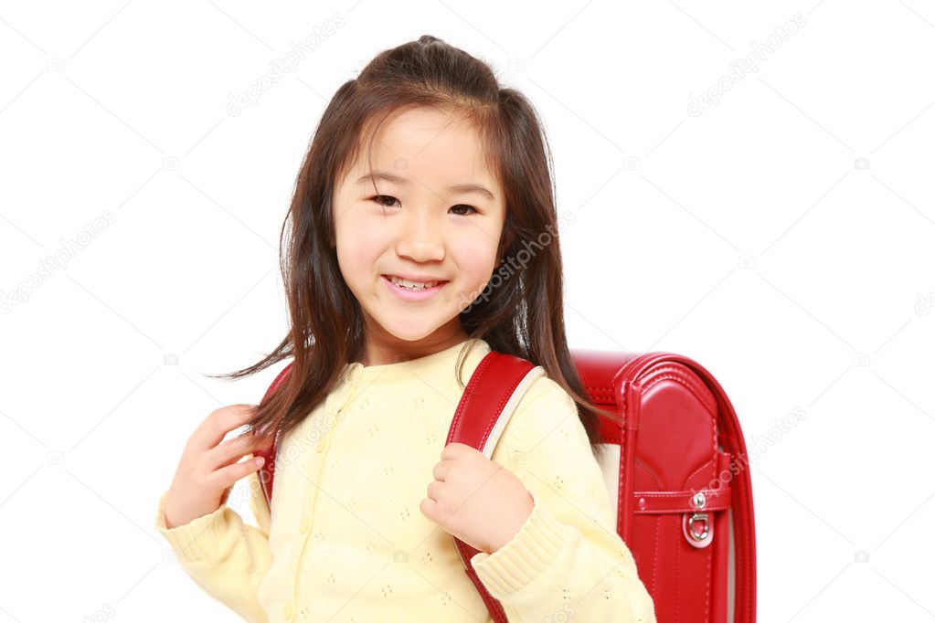 Japanese School Girl Smiles