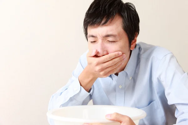 Vomiting man — Stock Photo, Image